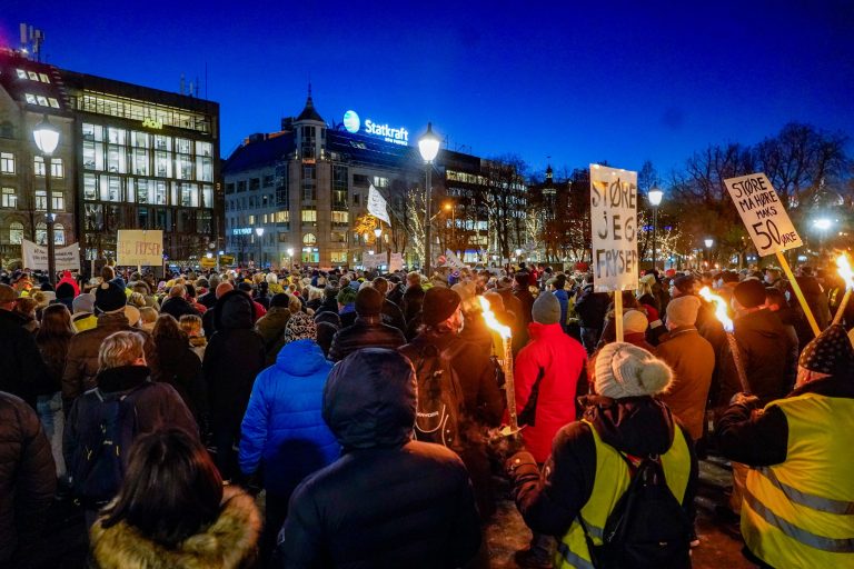 Varsler ny stor demonstrasjon foran Stortinget når politikerne skal diskutere kraftsituasjonen i Norge