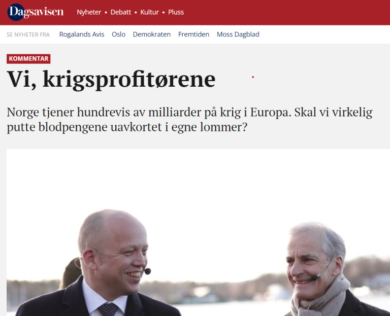 Redaktør mener Norge må gi bort «blodpengene»