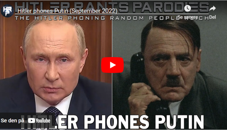 Parodi: Hitler ringer Putin