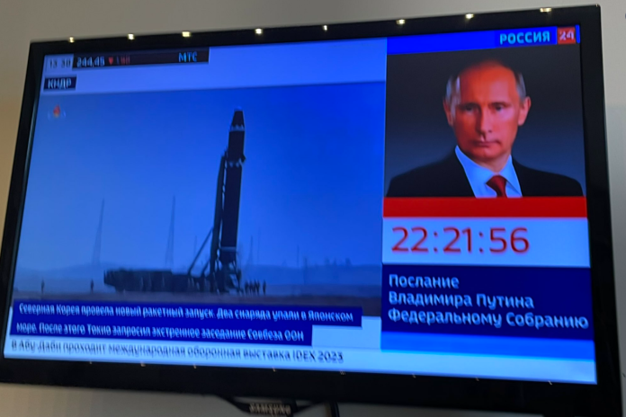 Russisk TV har startet en nedtellingsklokke