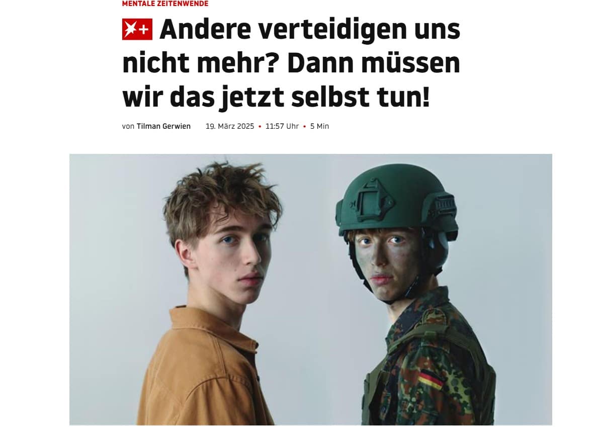 Ber om militær verneplikt for å forsvare tysk multikultur