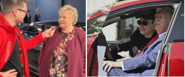 Erna Solberg mener det er flaut å kjøpe Tesla