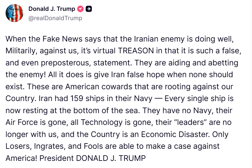 Trump med voldsomt utfall etter Iran-rapportene: – Nærmest forræderi