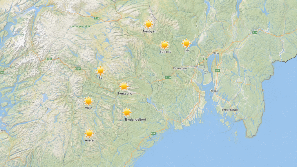 Meteorologene: Nå har åtte steder fått hetebølge