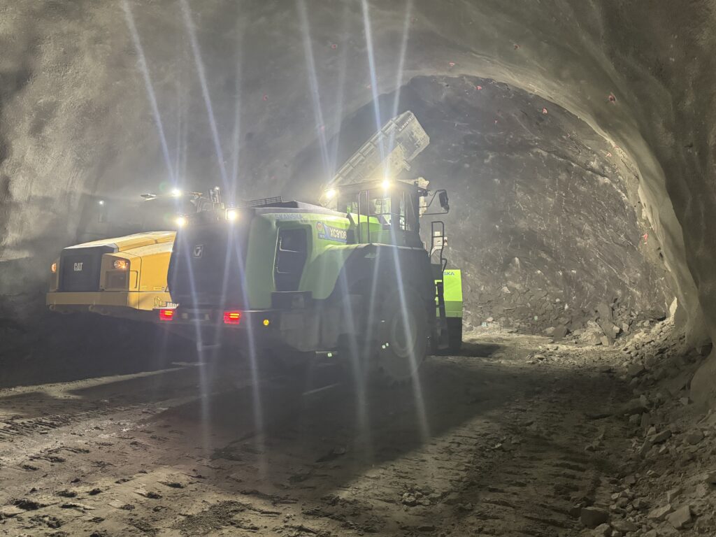 Battery Electric Wheel Loaders Tested in Norwegian Tunnels